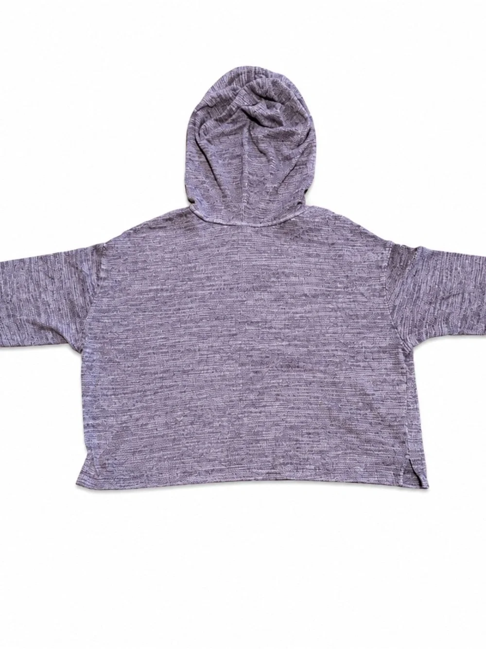 Old Navy Kids L 10–12 Heathered Gray Lavender Pullover Hoodie